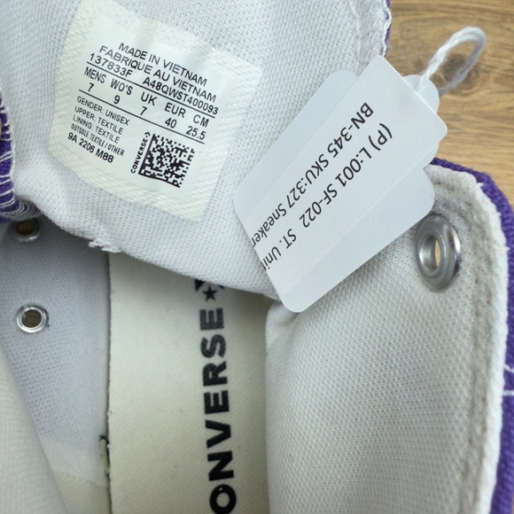New Converse All Star For women size 9 High Top Electric Purple - Picture 11 of 11